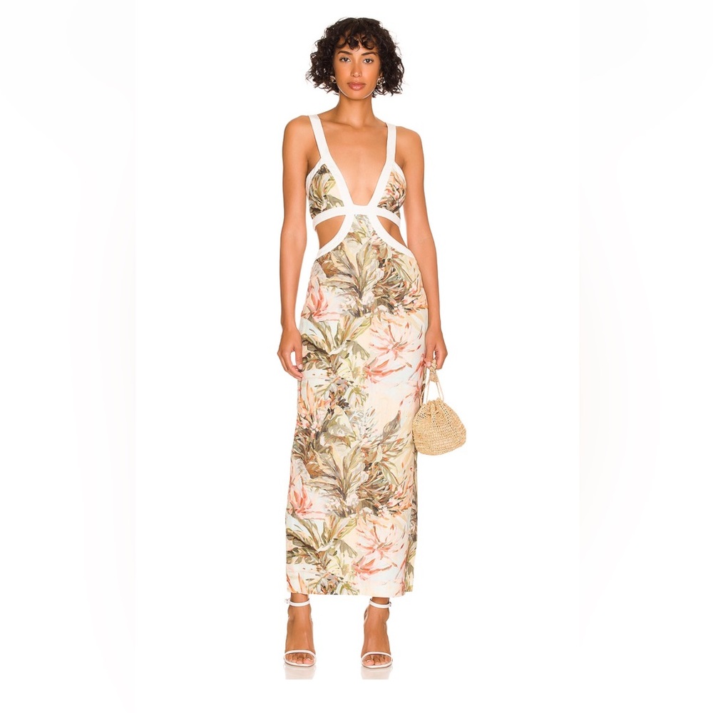 Magda Dress in Painted Floral Print